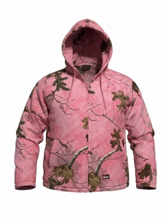 Berne Realtree Jackets & Blazers - Women's Berne® Outdoor XL Pink Realtree AP Camo Sherpa Lined Insulated Hooded Ja